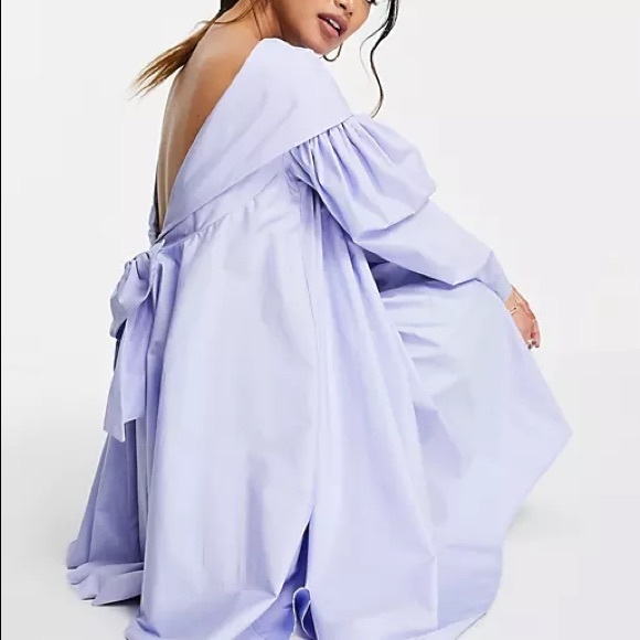 ASOS EDITION bow back smock dress - Picture 3 of 6